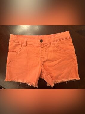 Carter's Coral Frayed-Hem Denim Shorts